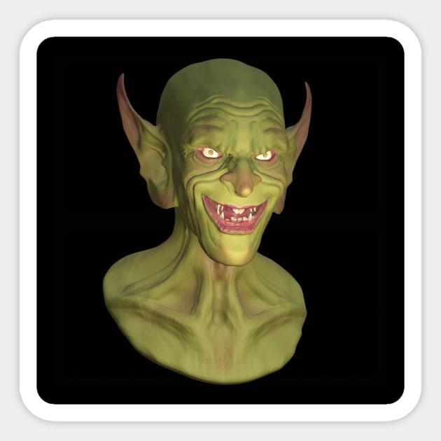 3D green devil Sticker by 3D store REW